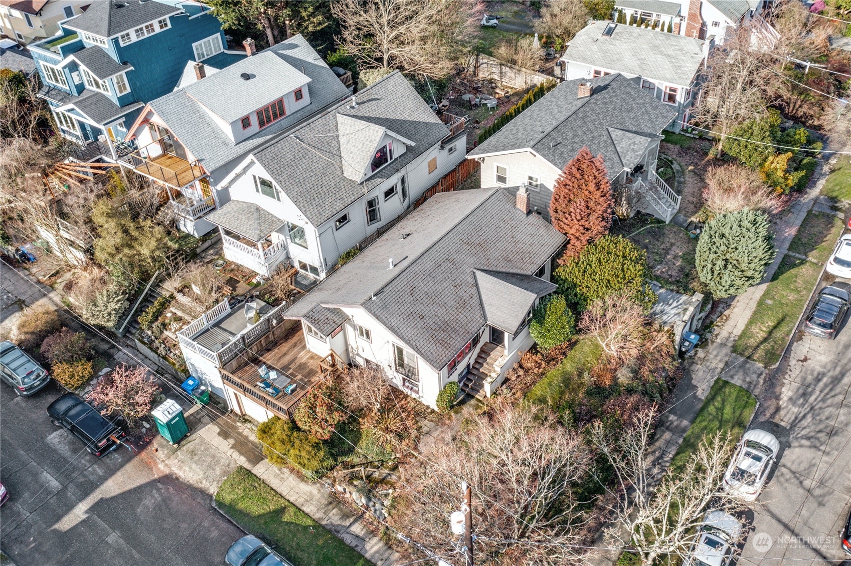 3603 Bagley Avenue North Seattle, WA 98103 - Photo 36 of 38 an aerial view of a house with a yard