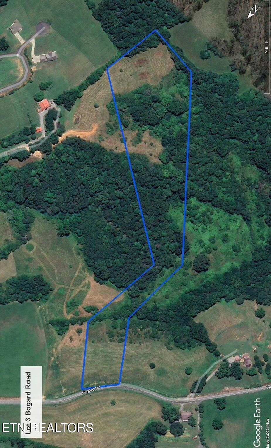 Bogard Road Newport, TN 37821 - Photo 26 of 38 Tract 3 Property Limits Over 2024 Aerial