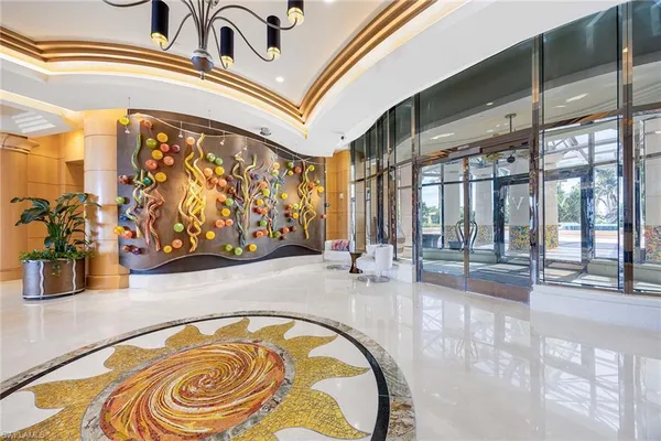 a living room with a couch and a table