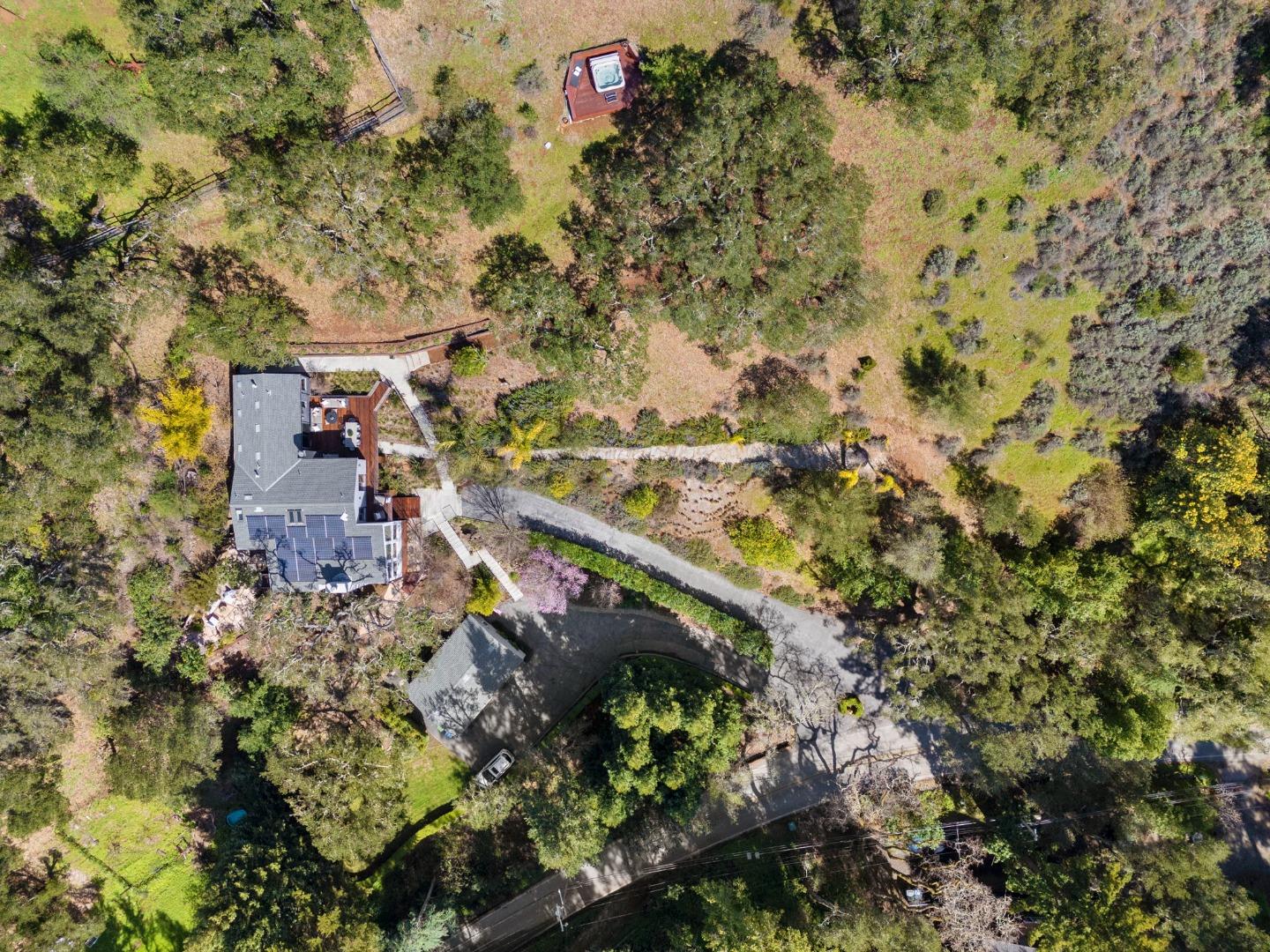 27201 Moody Road Los Altos Hills, CA 94022 - Photo 40 of 43 a aerial view of a house with a yard