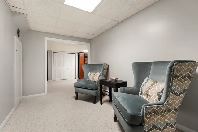 a living room with furniture and a couch