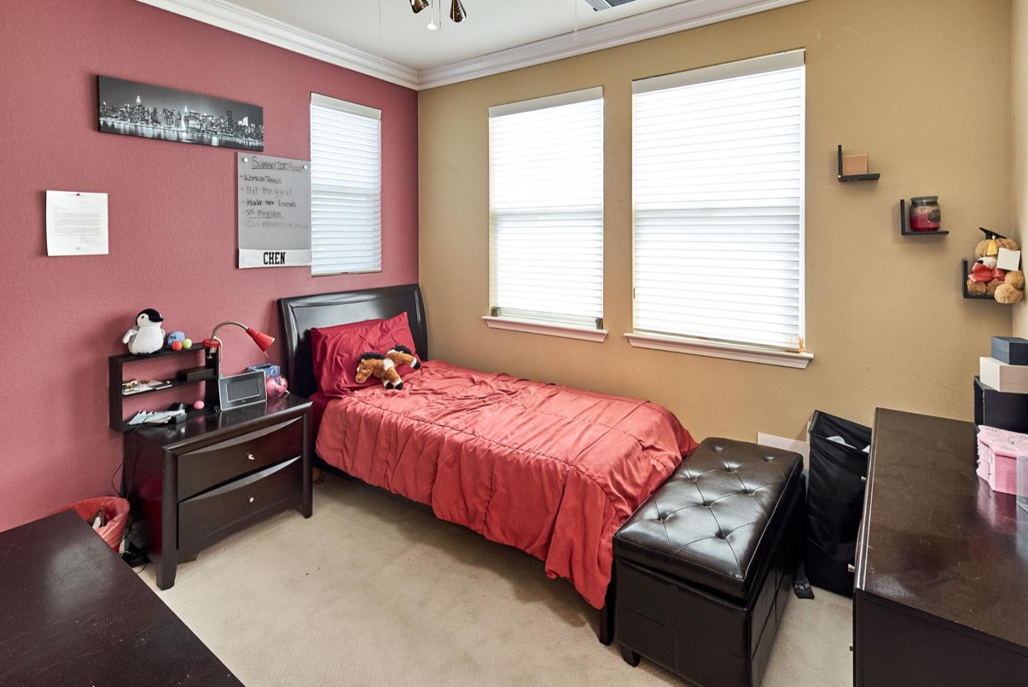 1570 Reston Terrace Sunnyvale, CA 94087 - Photo 17 of 39 a bedroom with bed and windows