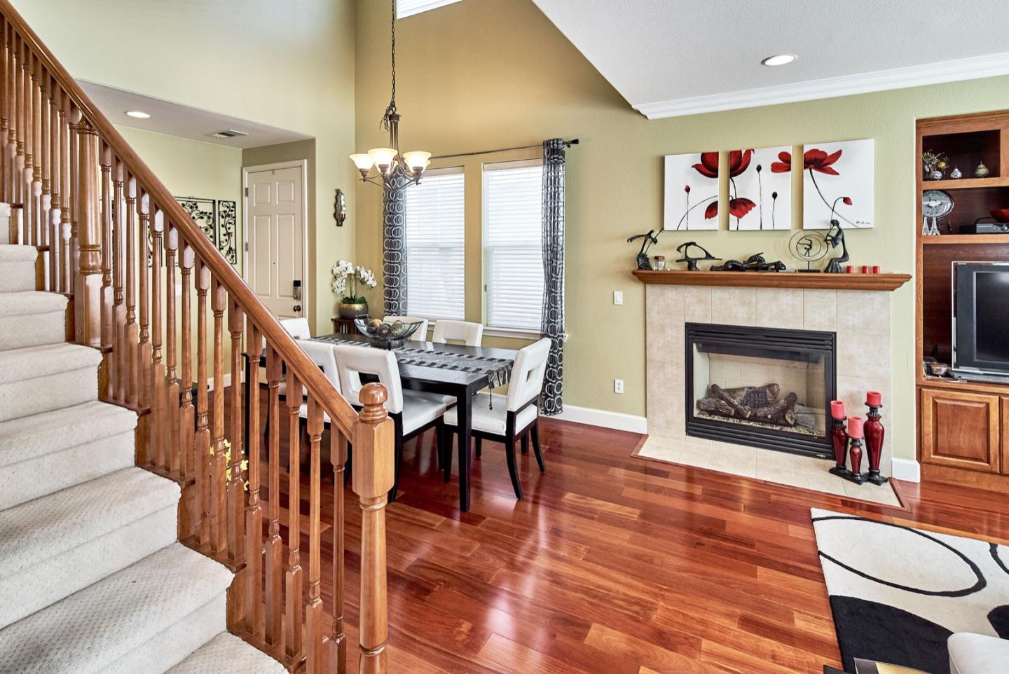 1570 Reston Terrace Sunnyvale, CA 94087 - Photo 6 of 39 a living room with furniture fireplace and flat screen tv