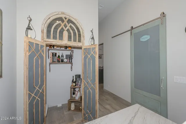 a view of a livingroom with a furniture