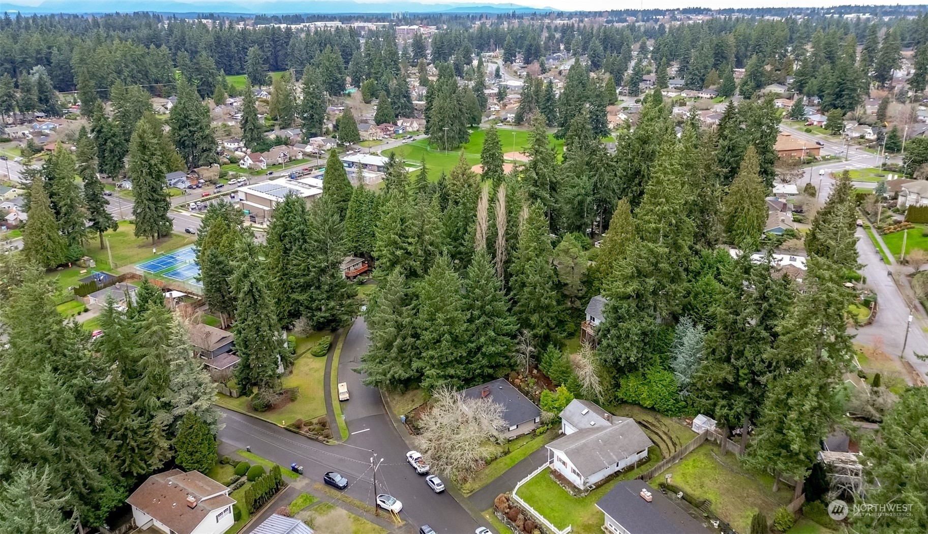 425 Ramsdell Street Fircrest, WA 98466 - Photo 38 of 39 a view of a city with lush green forest