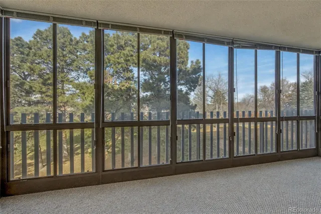 a view of a large window with an outdoor view