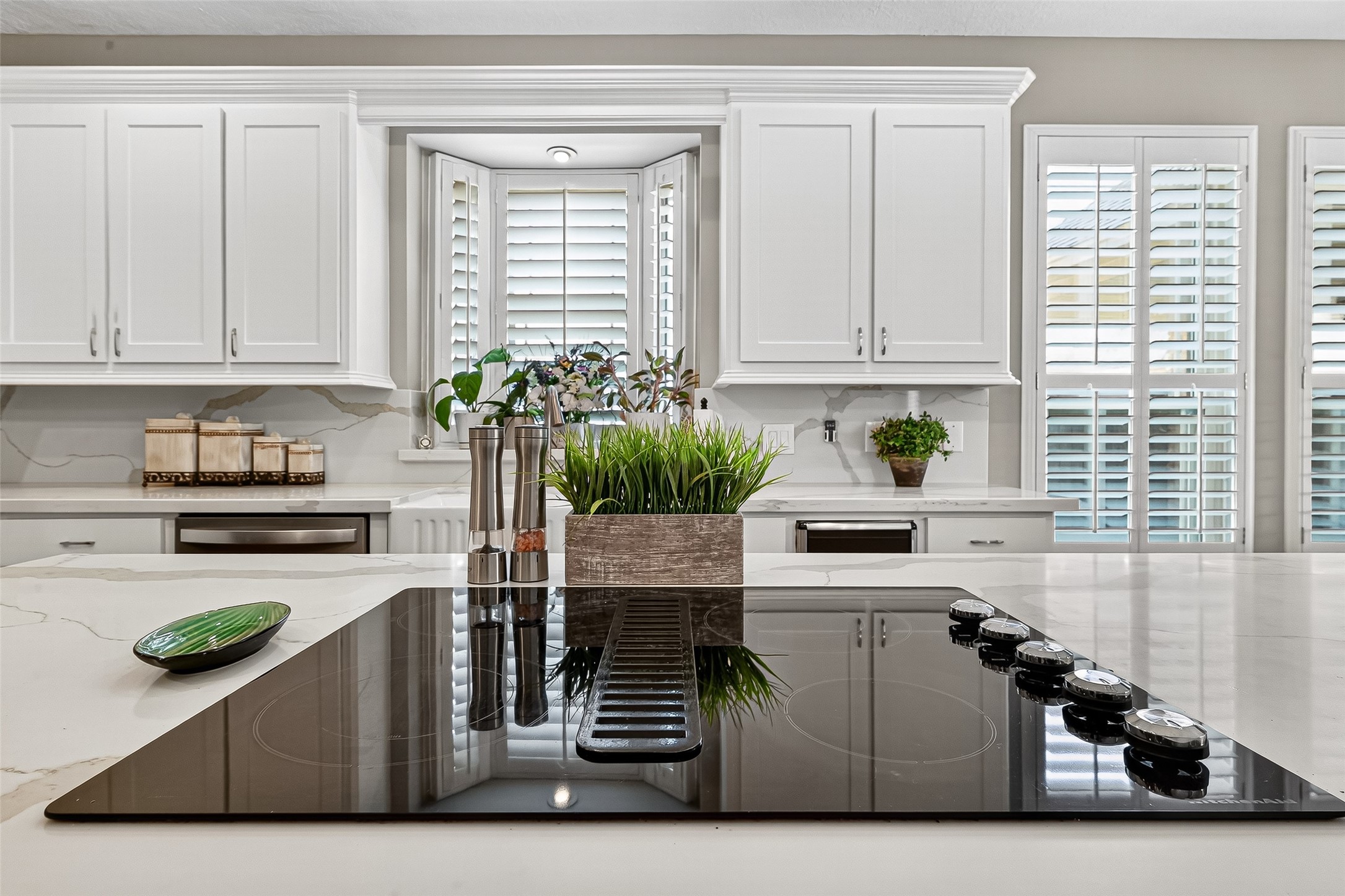 5911 Springton Lane Spring, TX 77379 - Photo 15 of 43 a kitchen with stainless steel appliances granite countertop a coffee maker a sink a counter space and cabinets