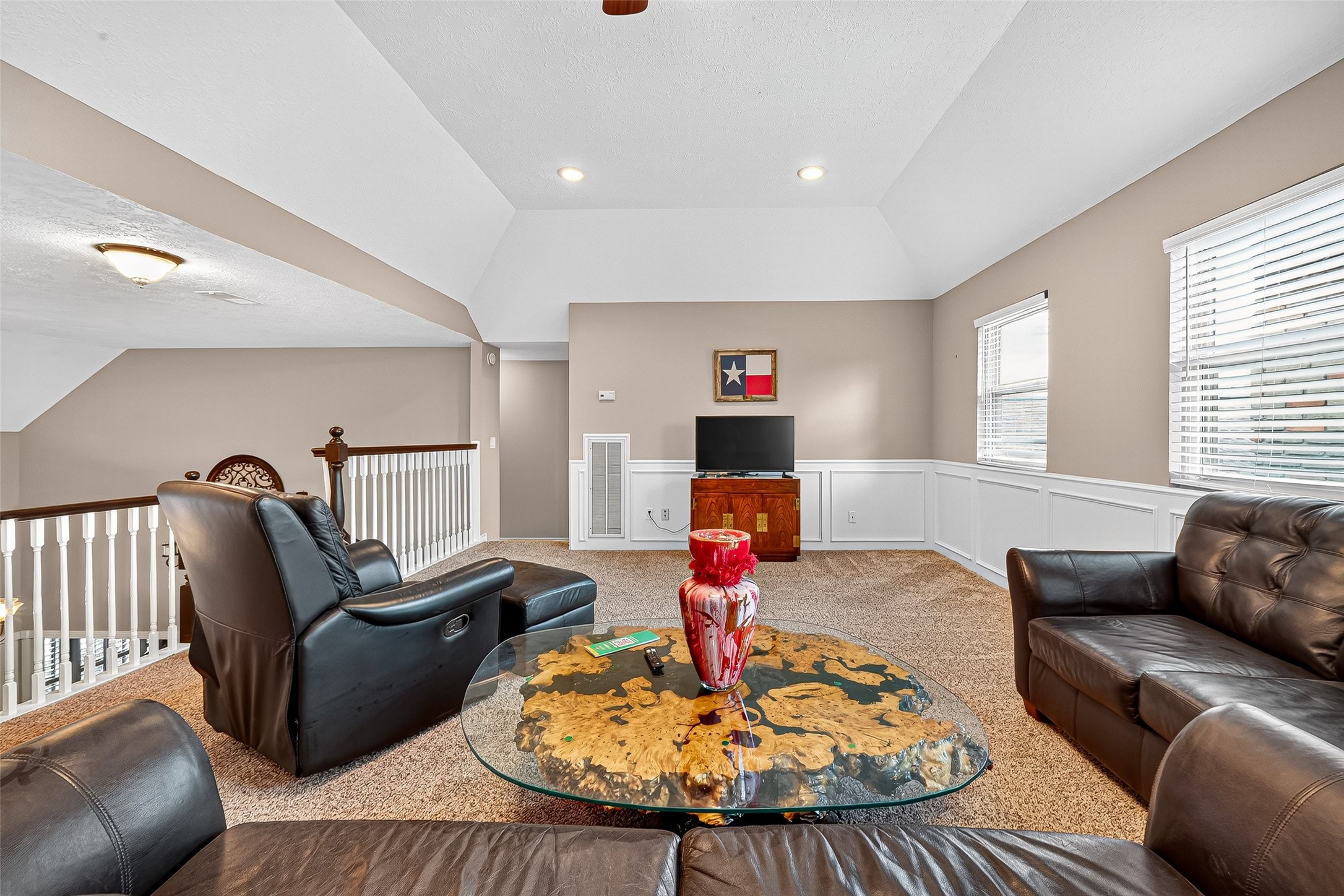 5911 Springton Lane Spring, TX 77379 - Photo 25 of 43 a living room with furniture and a fireplace