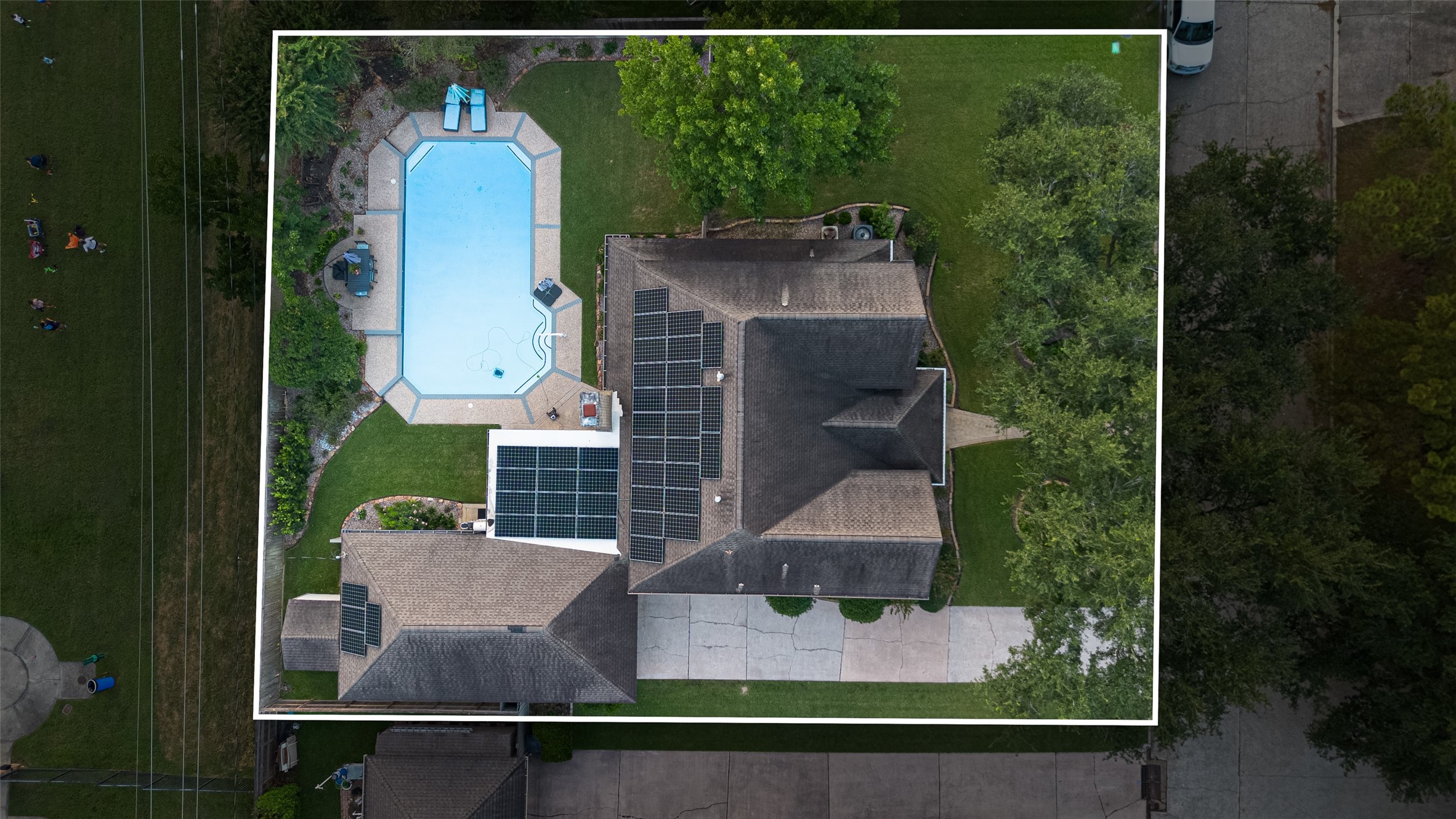 5911 Springton Lane Spring, TX 77379 - Photo 37 of 43 aerial view of a house with backyard space and balcony