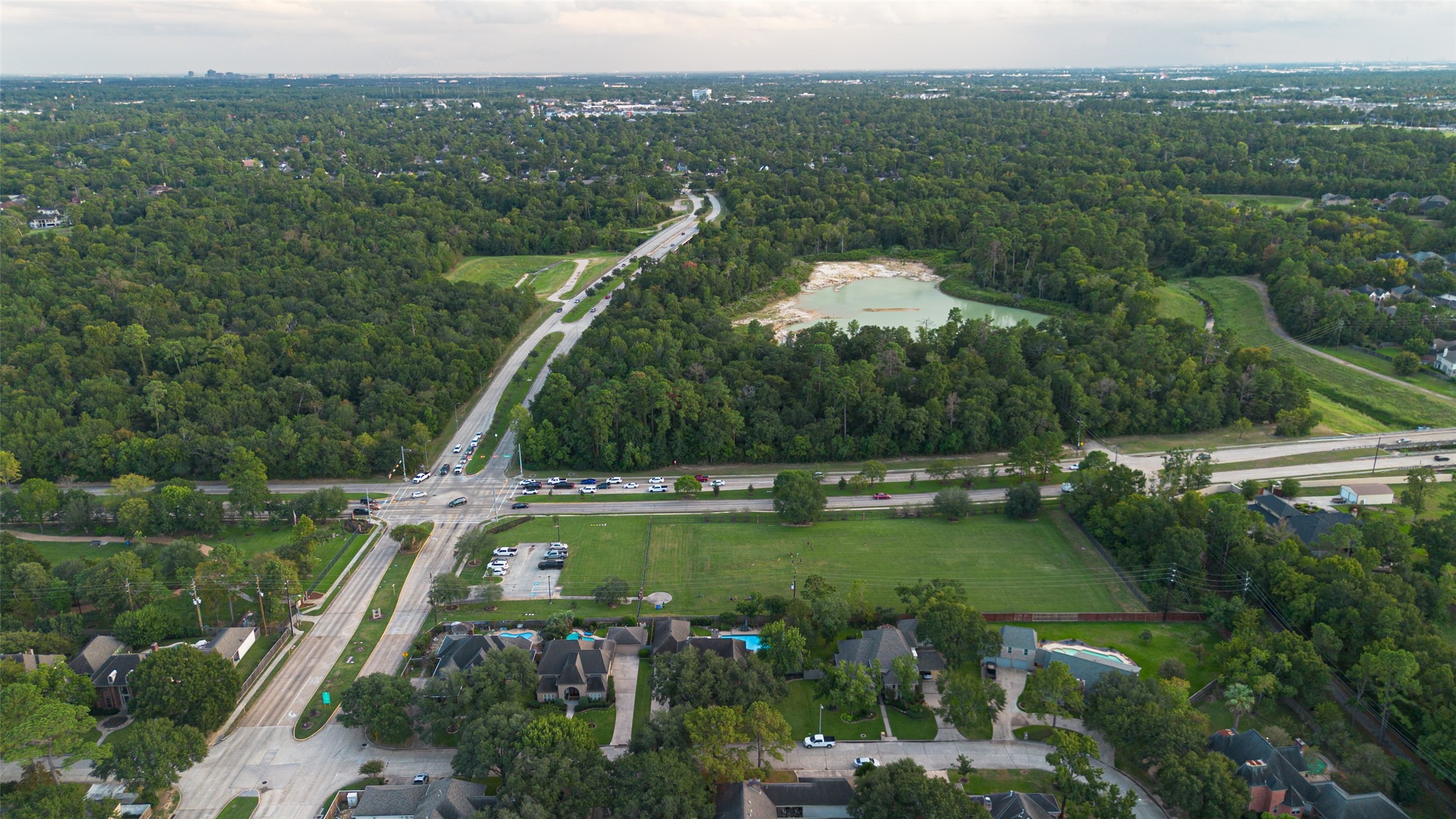 5911 Springton Lane Spring, TX 77379 - Photo 43 of 43 a view of a lake with a city view