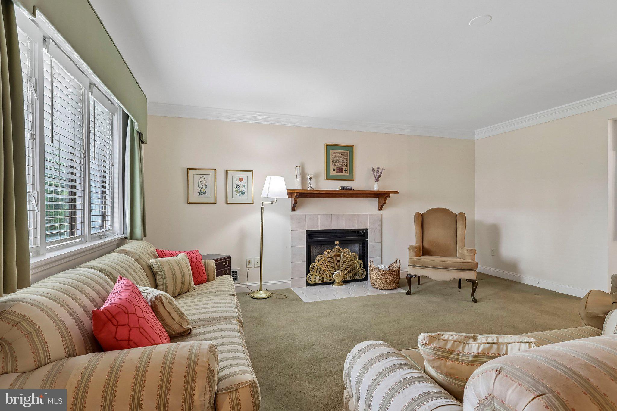 1 Balamor Lane Ewing, NJ 08628 - Photo 8 of 34 a living room with furniture and a fireplace