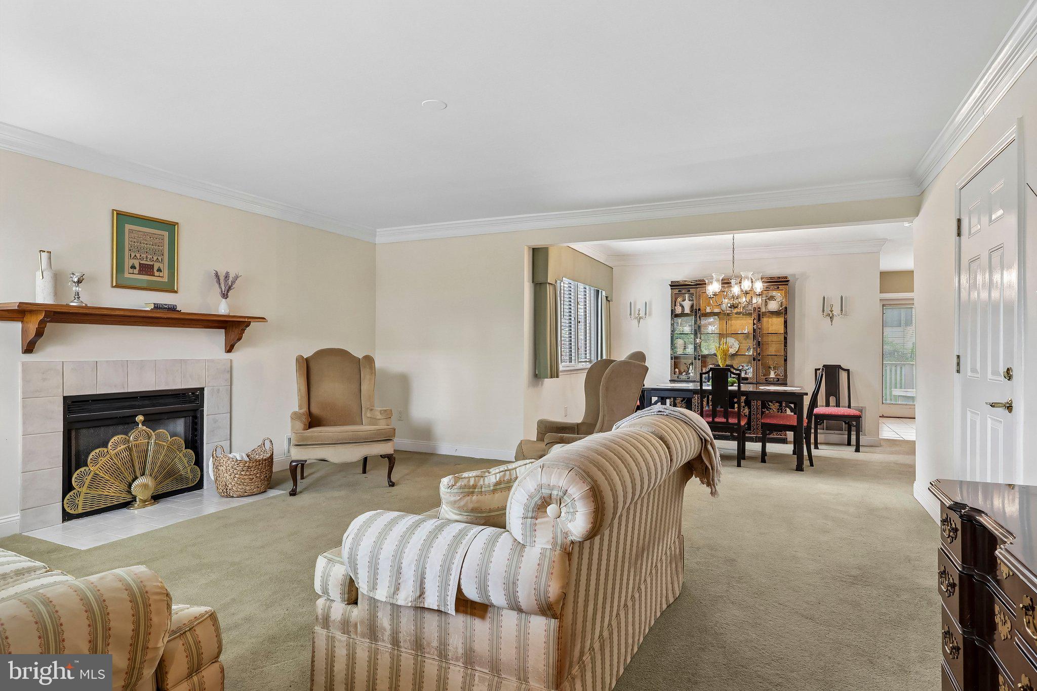 1 Balamor Lane Ewing, NJ 08628 - Photo 10 of 34 a living room with furniture and a fireplace