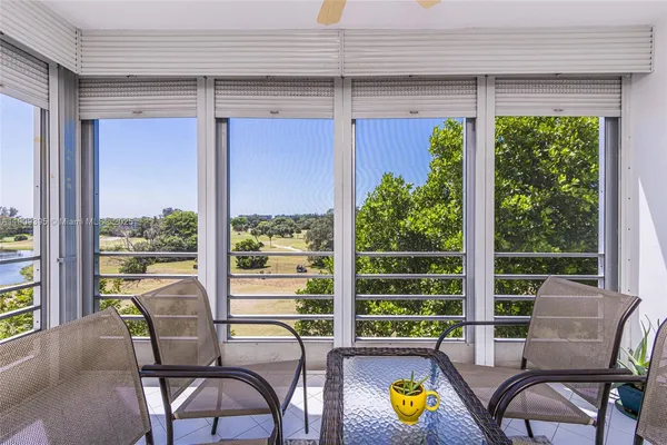 a view of a swimming pool and lake view