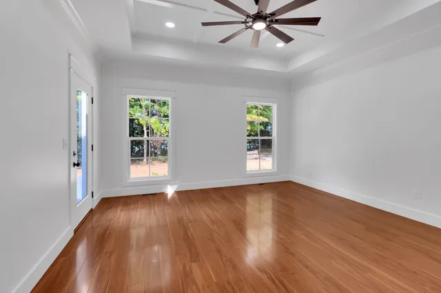 a view of a room with empty racks