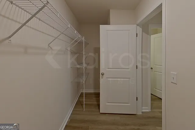 a view of wooden closet