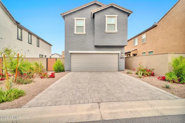 a view of a park with a slide