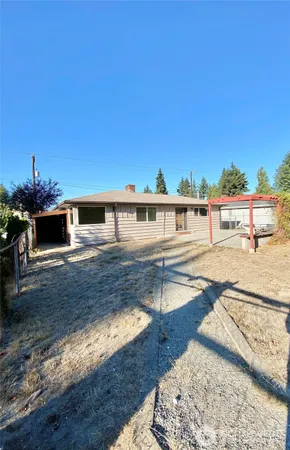 a view of a house with a patio