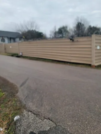 a view of a bench in a yard