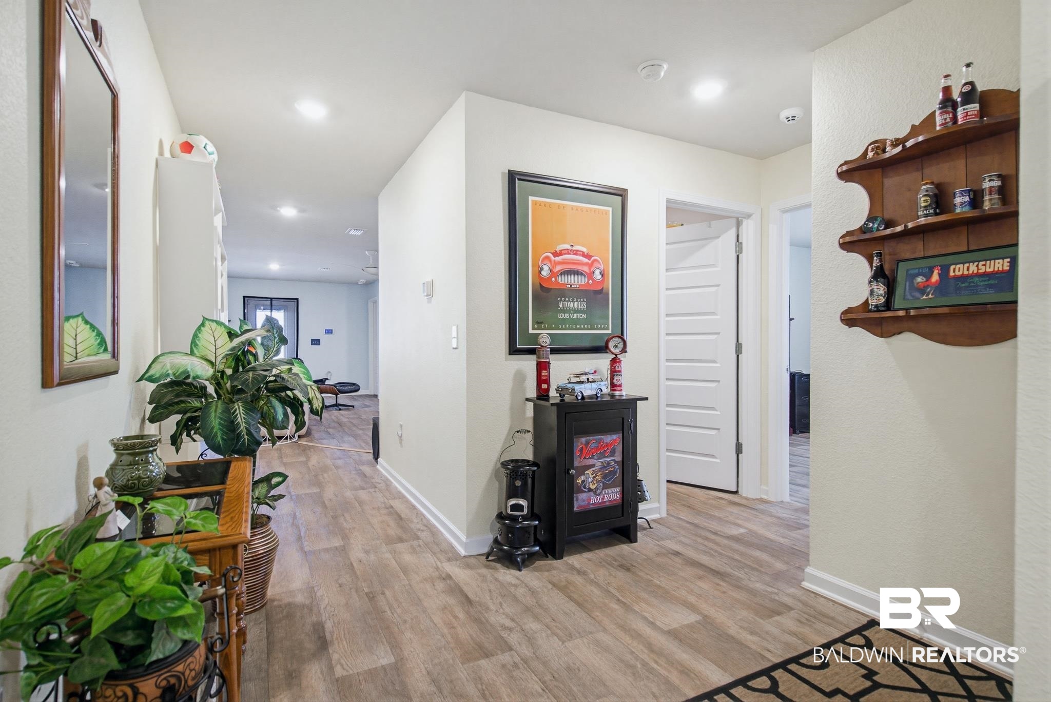 261 Fulham Lane Foley, AL 36535 - Photo 22 of 50 Hallway with light wood-style flooring and recessed lighting