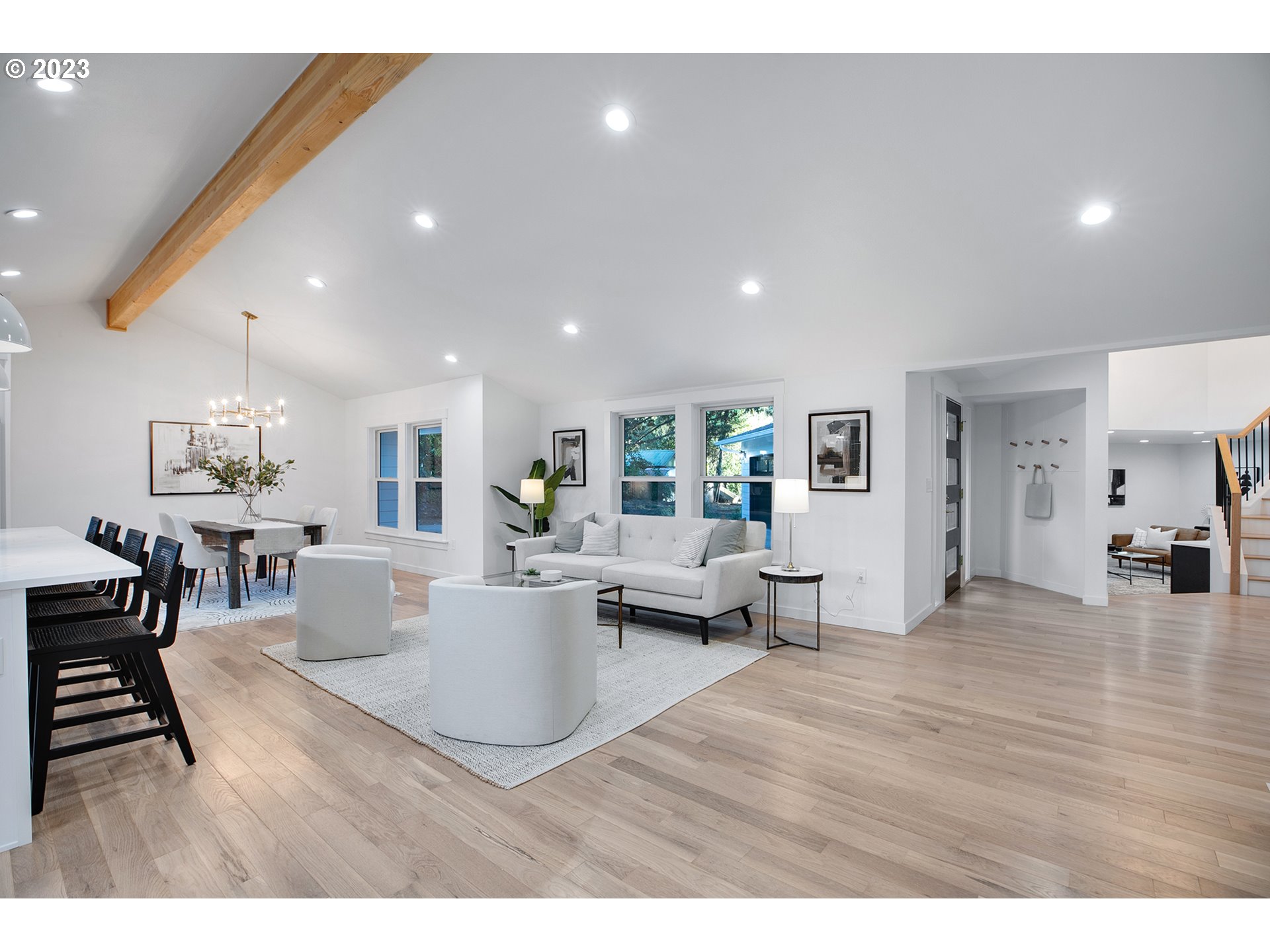 9906 Northwest Leahy Road Portland, OR 97229 - Photo 19 of 36 a living room with furniture and wooden floor