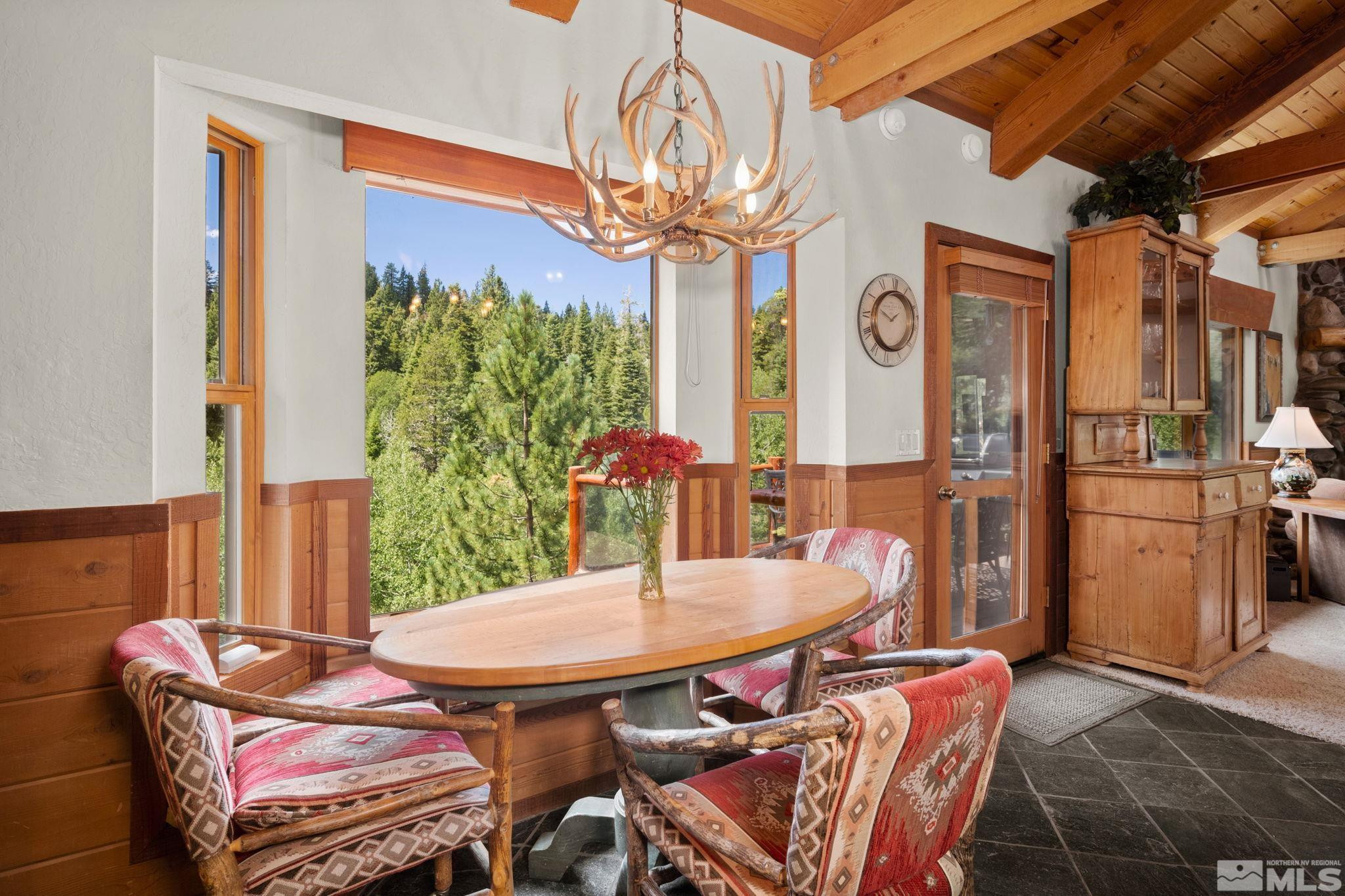 310 Barton Drive Stateline, NV 89449 - Photo 14 of 36 a view of a dining room with furniture window and outside view