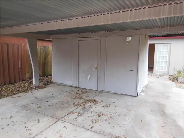 a backyard of a house