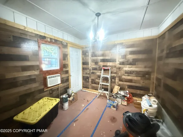 a room with gym equipment