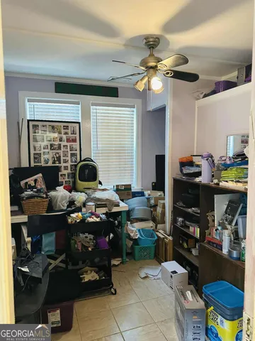 a view of hallway with stairs
