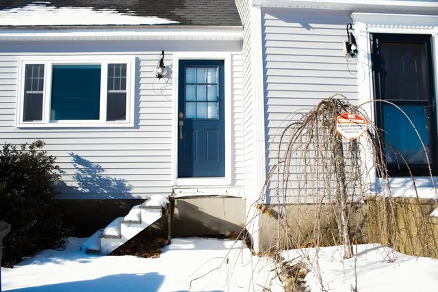 a view of a house with a patio