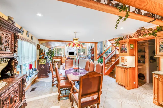 a view of outdoor space with seating area