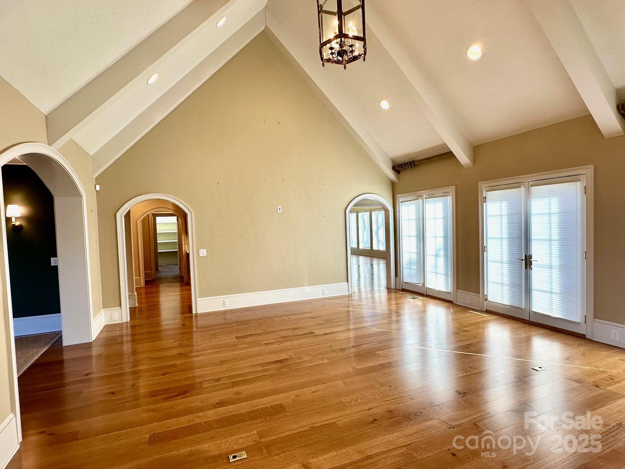 520 East Landing Ridge Circle Jefferson, NC 28640 - Photo 6 of 48 a view of lobby with chandelier and wooden floor