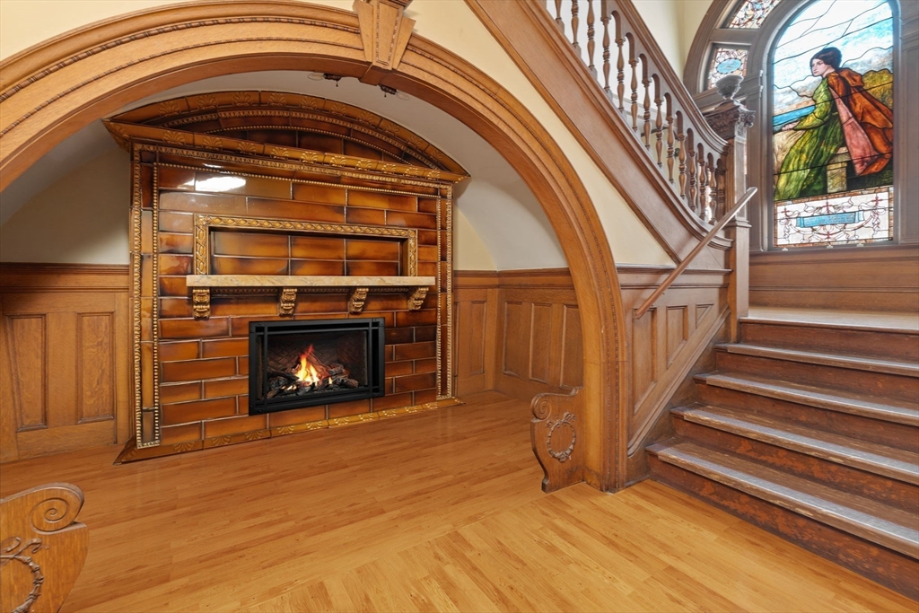 5 Claremont Street Worcester, MA 01610 - Photo 6 of 42 a view of livingroom with fireplace