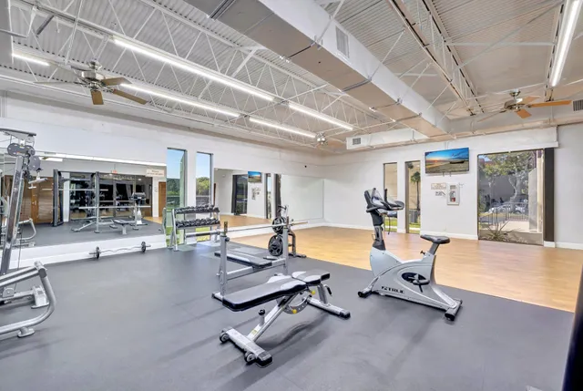 a view of a terrace with outdoor seating