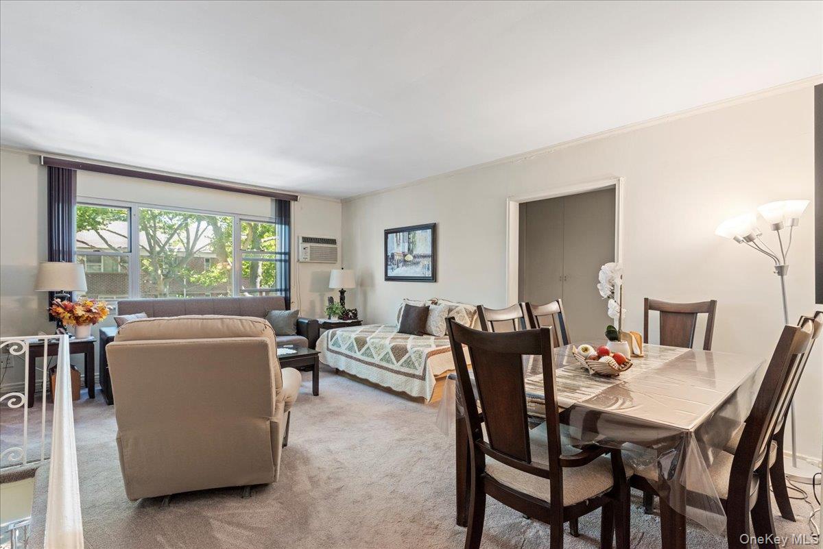 87-44 Marengo Street, Unit 2A Queens, NY 11423 - Photo 5 of 23 a living room with furniture and a large window