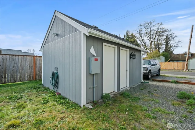 a backyard of a house