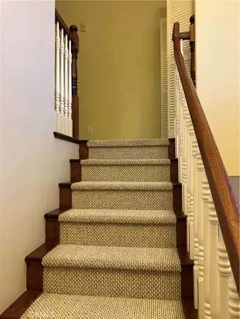 a view of a small space & a window