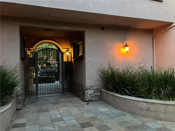 a view of a entryway door front of house