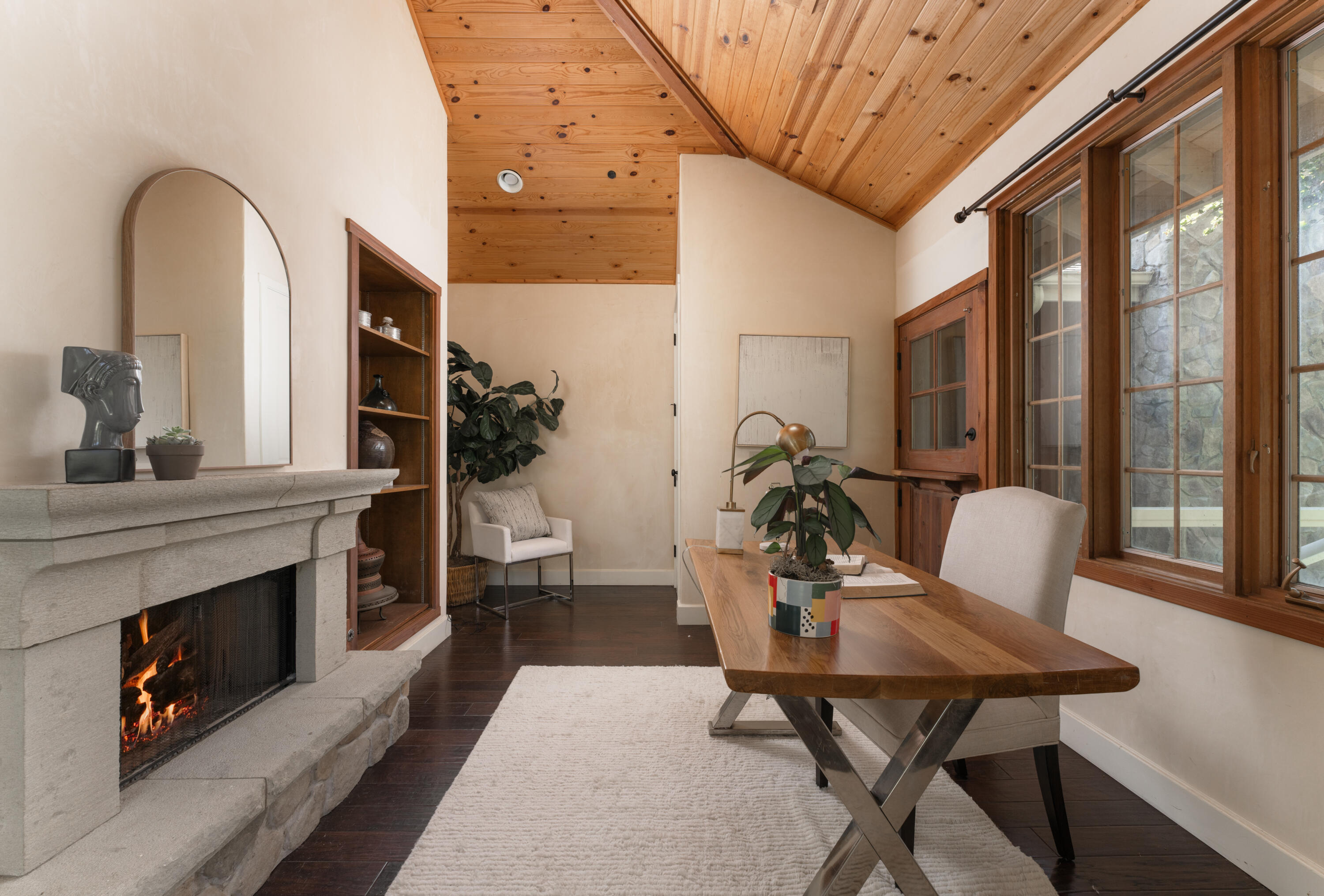 690 San Ysidro Road Montecito, CA 93108 - Photo 11 of 34 a view of a livingroom with furniture and a fireplace