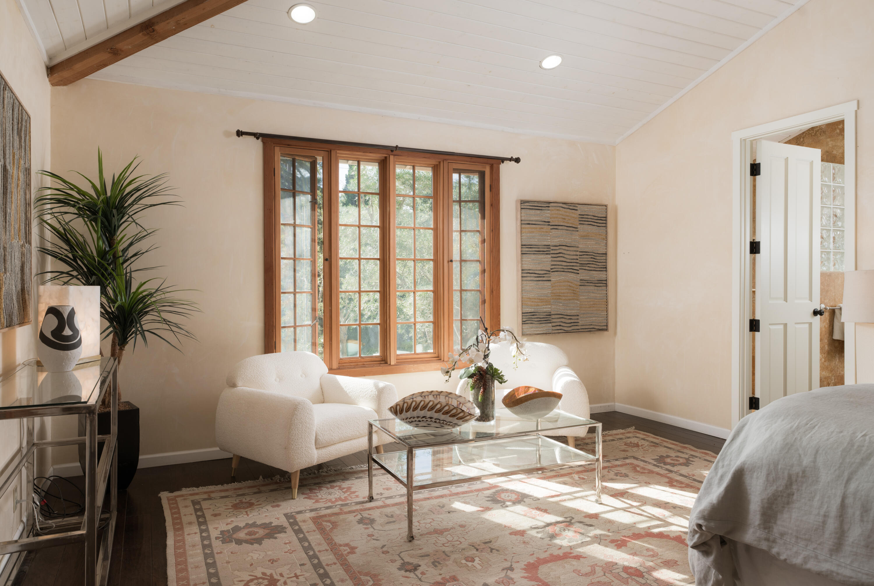 690 San Ysidro Road Montecito, CA 93108 - Photo 13 of 34 a living room with furniture and a large window