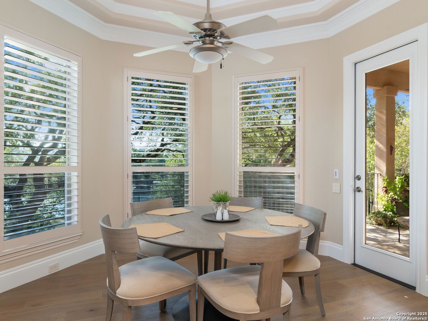 31 Stratton Lane San Antonio, TX 78257 - Photo 14 of 42 a view of a dining room with furniture and wooden floor