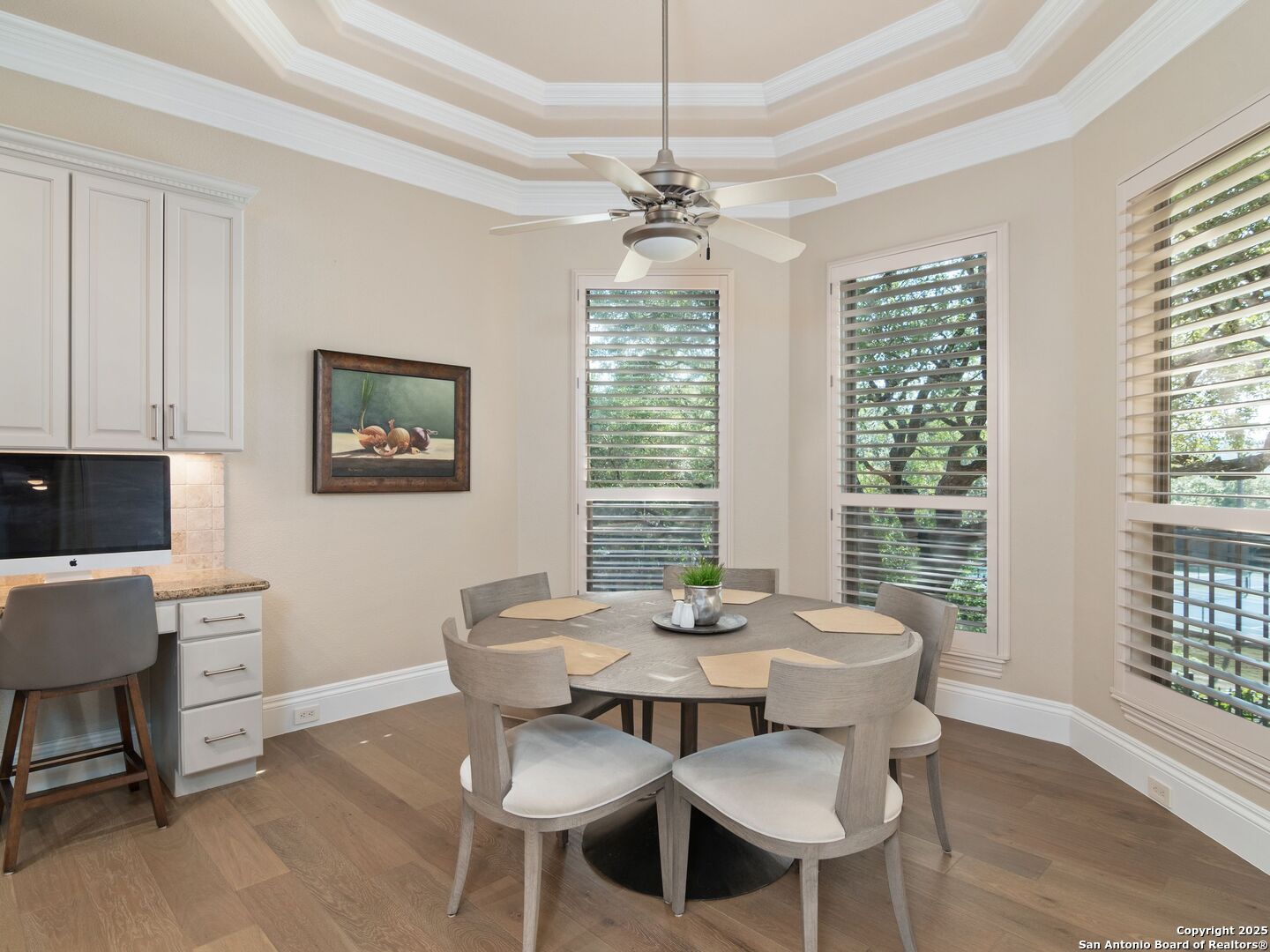 31 Stratton Lane San Antonio, TX 78257 - Photo 15 of 42 a view of a dining room with furniture window and wooden floor