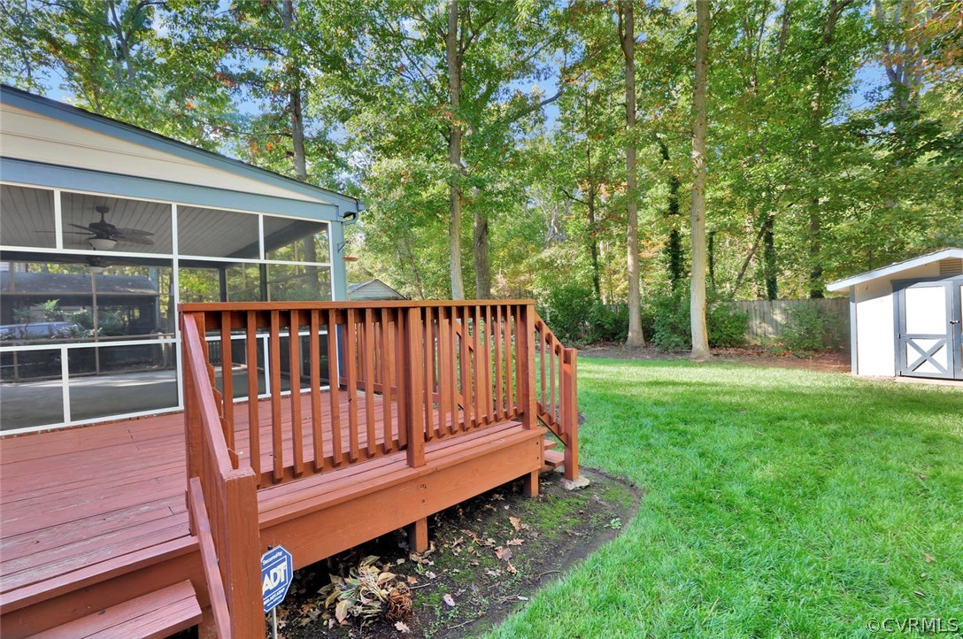 1930 Esquire Road North Chesterfield, VA 23235 - Photo 24 of 26 a view of a wooden deck and a backyard