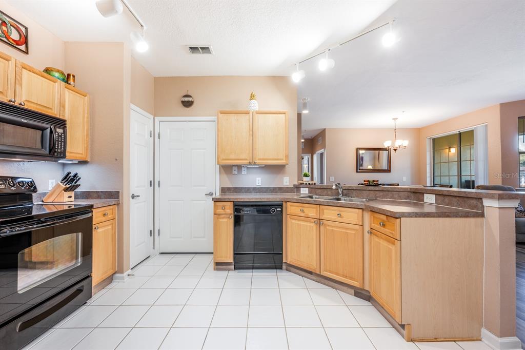 102 Terrace Ridge Circle, Unit 102 Davenport, FL 33896 - Photo 8 of 32 a kitchen with granite countertop a stove top oven sink and cabinets