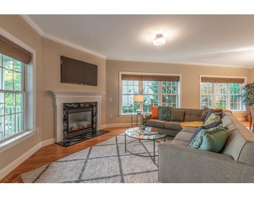 2 Farmer Road Arlington, MA 02476 - Photo 6 of 26 a living room with furniture a flat screen tv and a fireplace