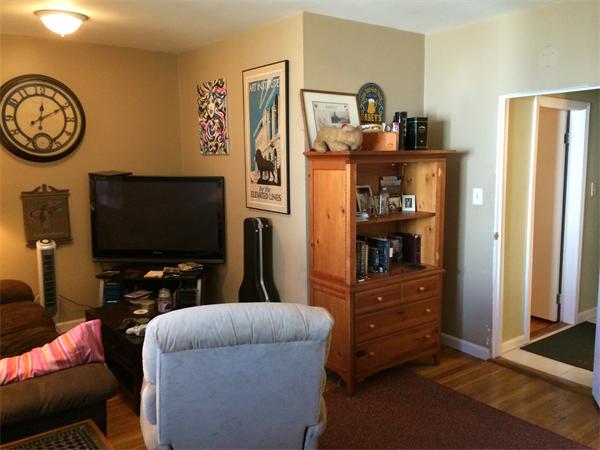 3 Prescott Street Boston, MA 02128 - Photo 5 of 8 a living room with furniture and a flat screen tv
