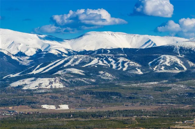 a view of a lake with a mountain