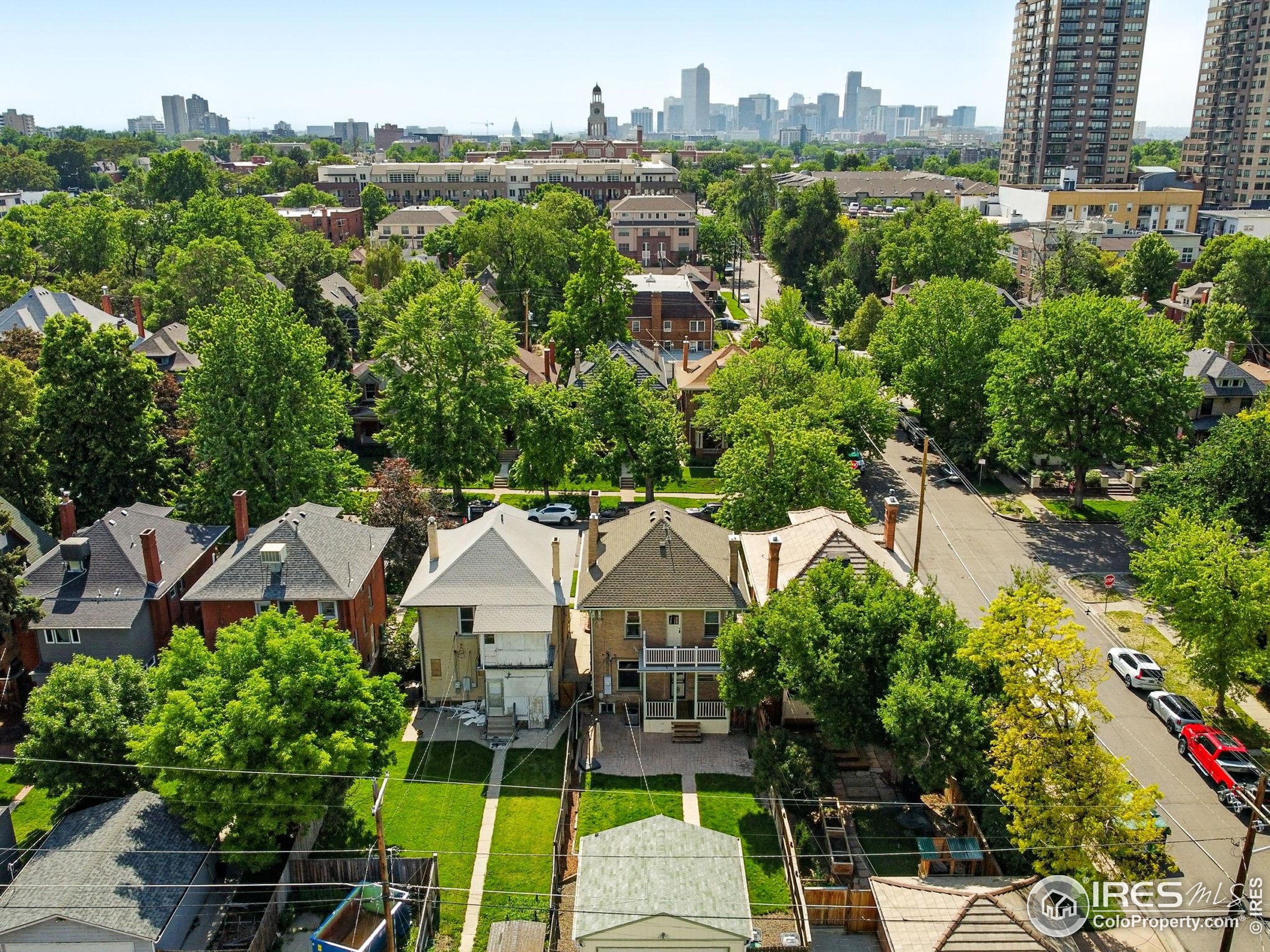 1582 Steele Street Denver, CO 80206 - Photo 44 of 48 a aerial view of a house
