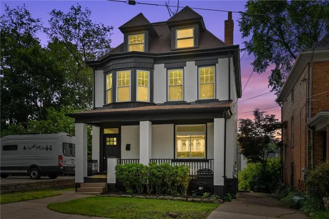 a front view of a house