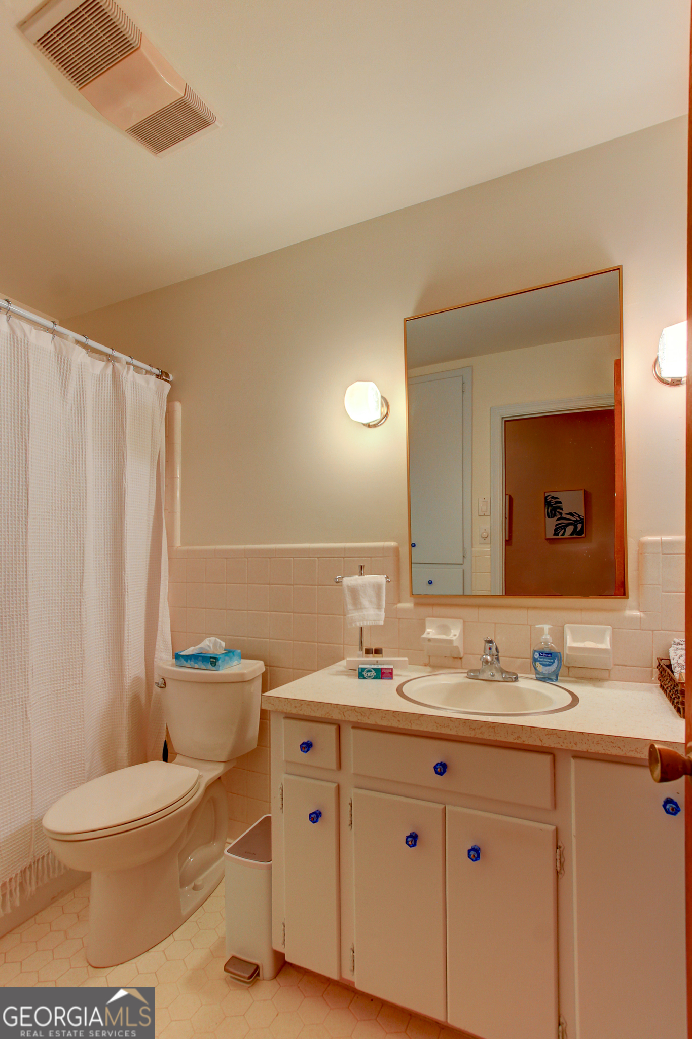 127 Wilkins Road Fayetteville, GA 30214 - Photo 28 of 53 a bathroom with a sink a toilet and mirror