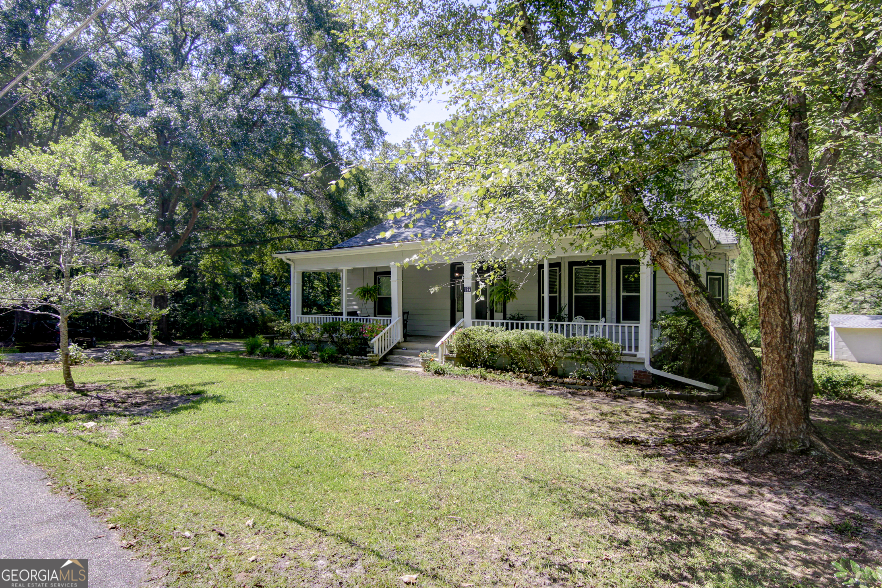 127 Wilkins Road Fayetteville, GA 30214 - Photo 48 of 53 a view of a house with backyard and trees